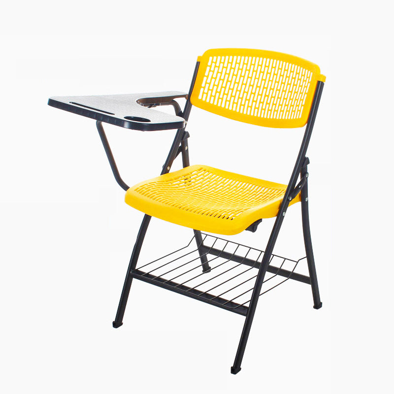 Armless Mid-Back Conference Chair Breathable Plastic Back and Seat Office Chair