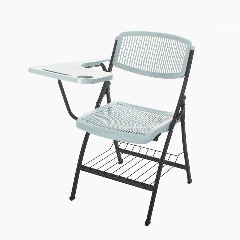 Armless Mid-Back Conference Chair Breathable Plastic Back and Seat Office Chair