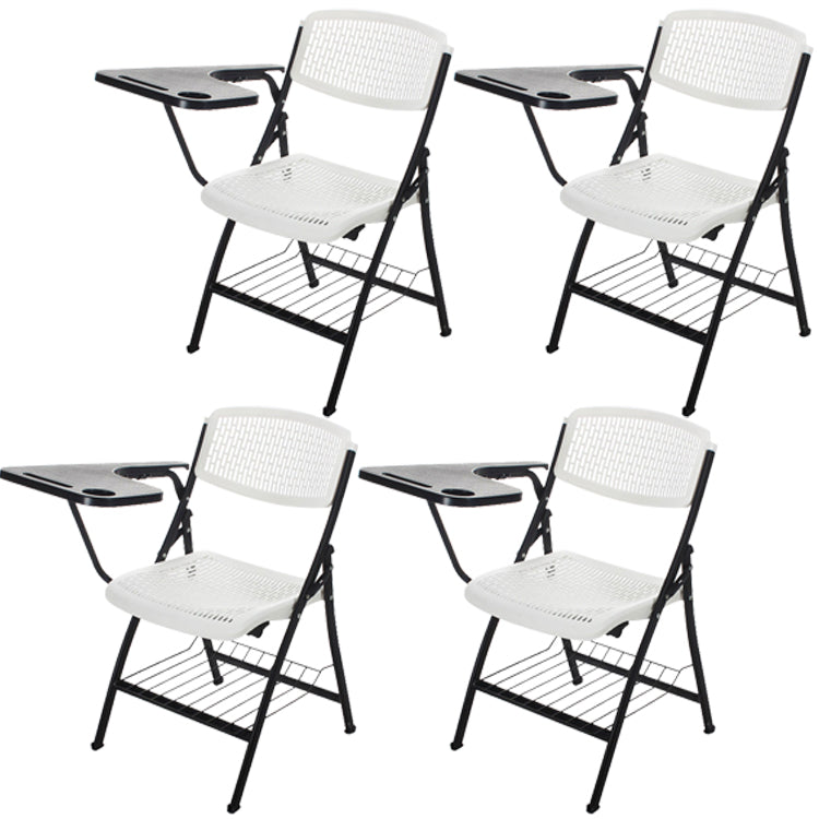 Armless Mid-Back Conference Chair Breathable Plastic Back and Seat Office Chair