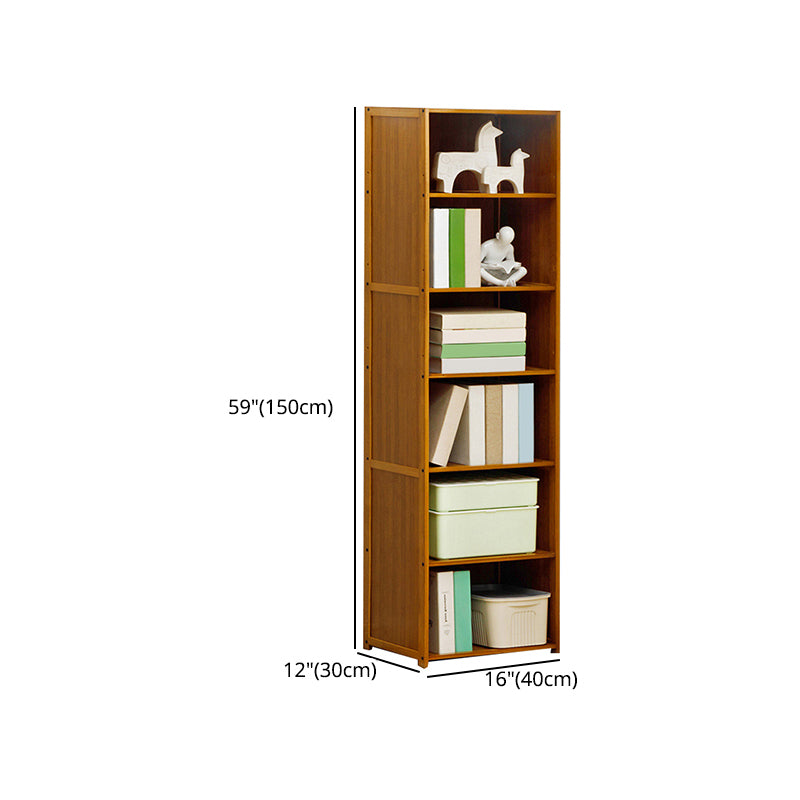 Modern Style Bookshelf Standard Closed Back Wooden Bookcase for Home