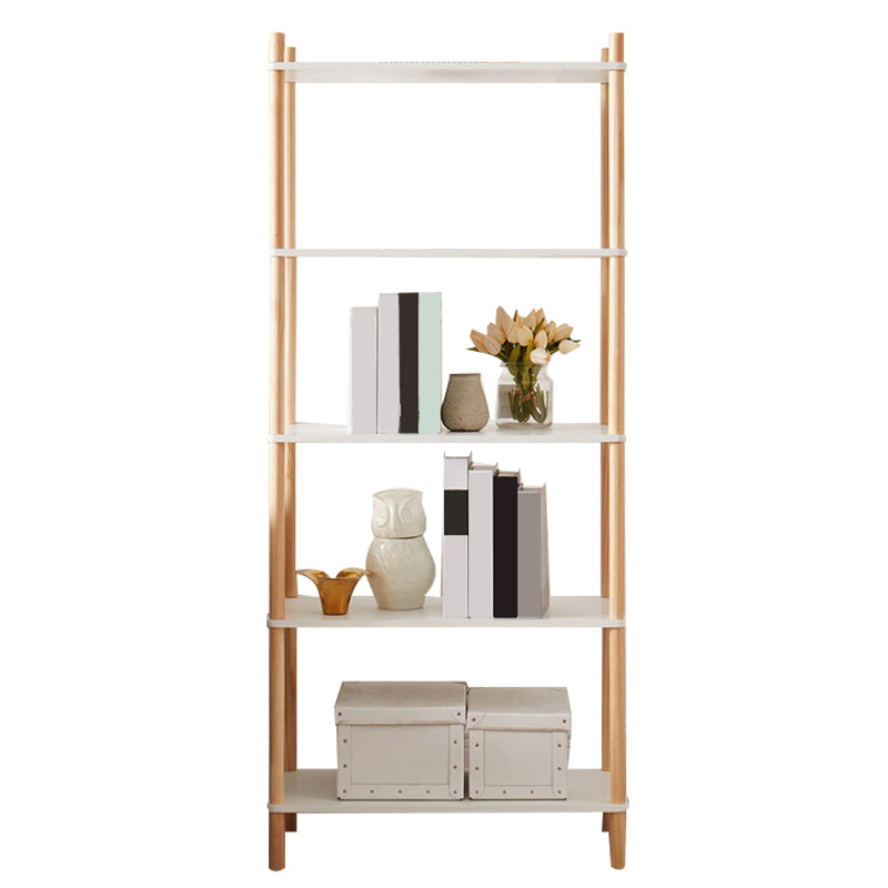 Modern Etagere Bookshelf Open Back Bookcase for Home With Shelves