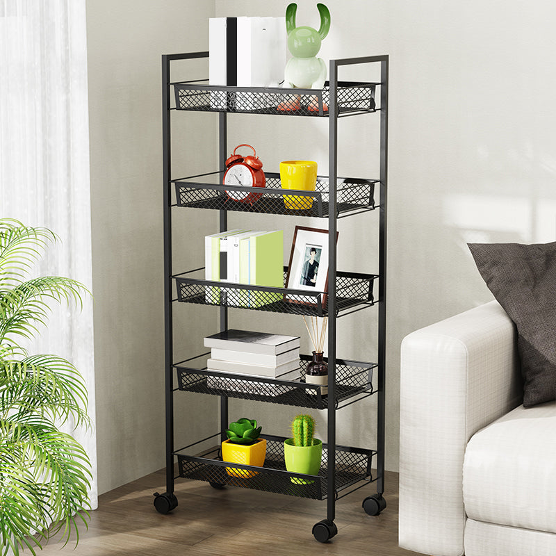 Modern Etagere Bookshelf Open Back Bookcase for Home With Shelves