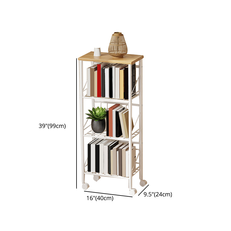 Modern Etagere Bookshelf Open Back Bookcase for Home With Shelves