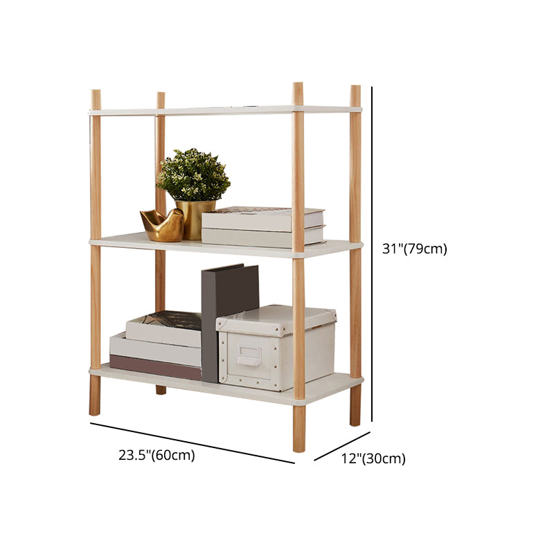 Modern Etagere Bookshelf Open Back Bookcase for Home With Shelves