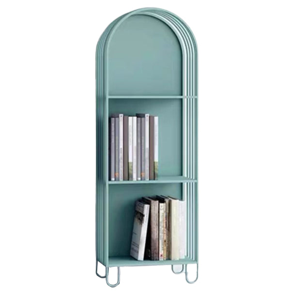 Modern Metal Bookcase Standard Closed Back Vertical Bookshelf for Home