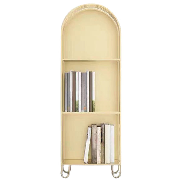 Modern Metal Bookcase Standard Closed Back Vertical Bookshelf for Home