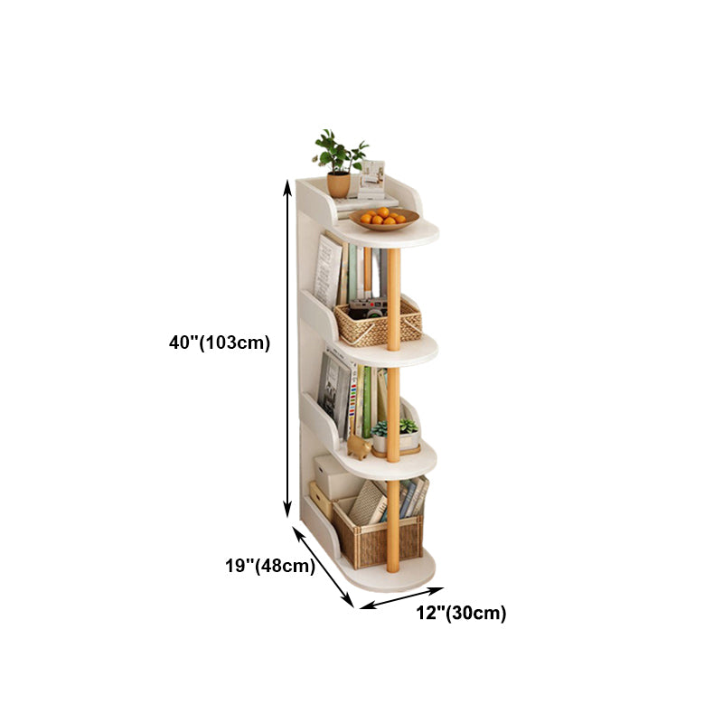 Modern Style Etagere Bookshelf Wooden Open Back Bookcase for Home