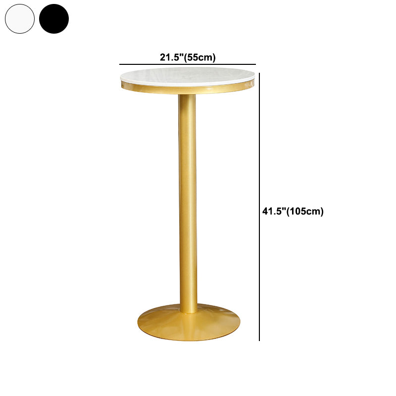 Glam 1/2/3/4/5 Pieces Round Bar Table Set Fixed Table Counter Set for Dining Room