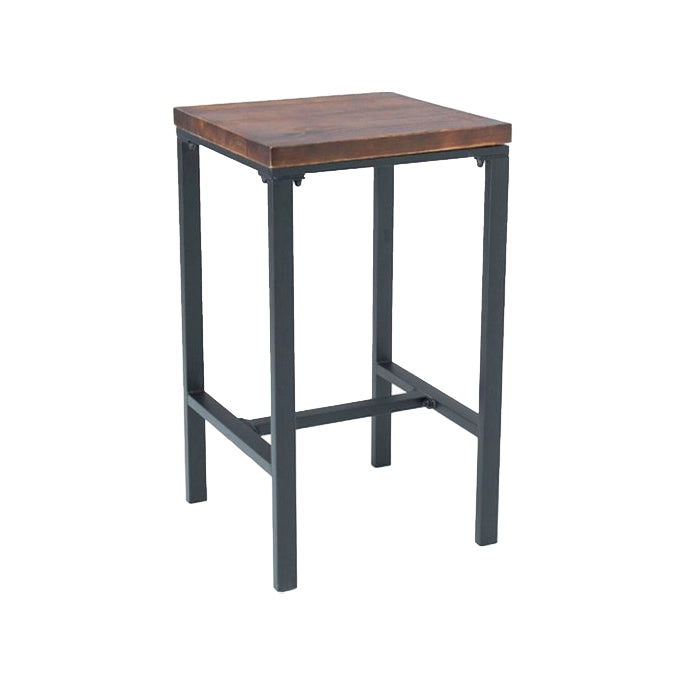 Industrial 1/2/3/5 Pieces Square Bar Table Set Solid Wood Bistro Set