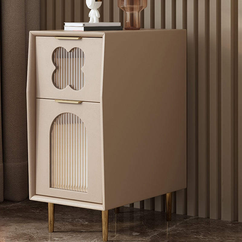 Solid Wood Drawer Storage Night Table Modernism Bed Nightstand