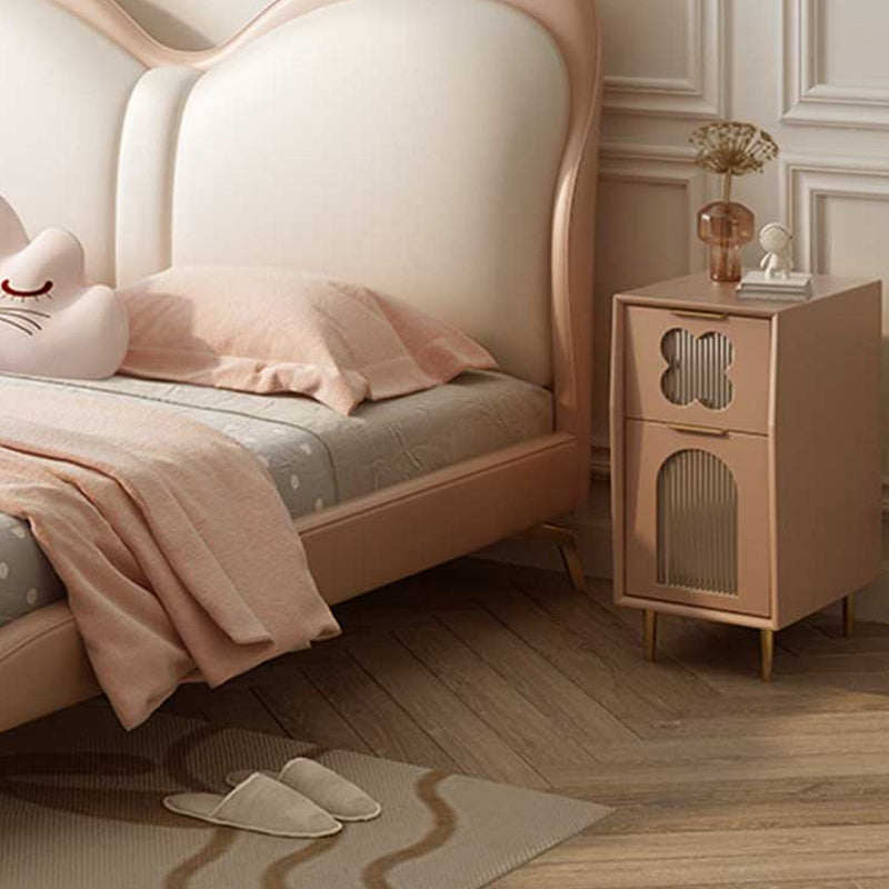 Solid Wood Drawer Storage Night Table Modernism Bed Nightstand