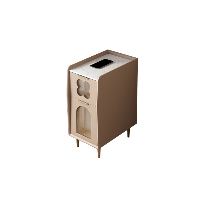 Solid Wood Drawer Storage Night Table Modernism Bed Nightstand