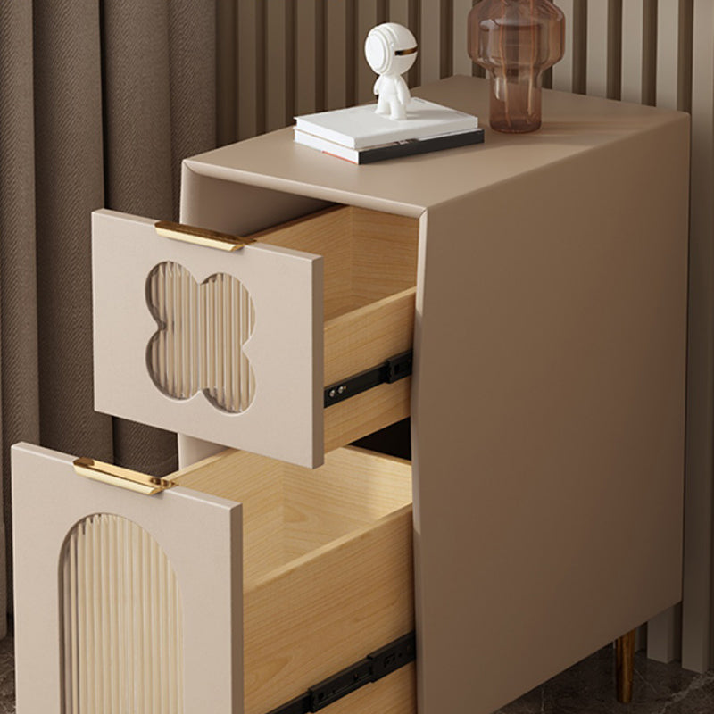 Solid Wood Drawer Storage Night Table Modernism Bed Nightstand