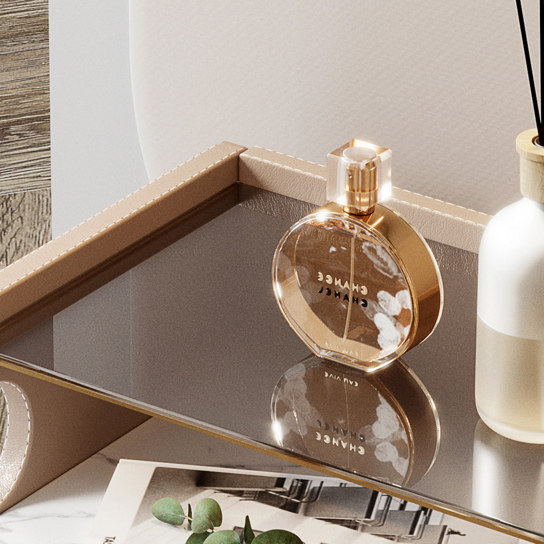 Contemporary Faux Leather Nightstand 21.65" Tall 2 - Drawer Nightstand