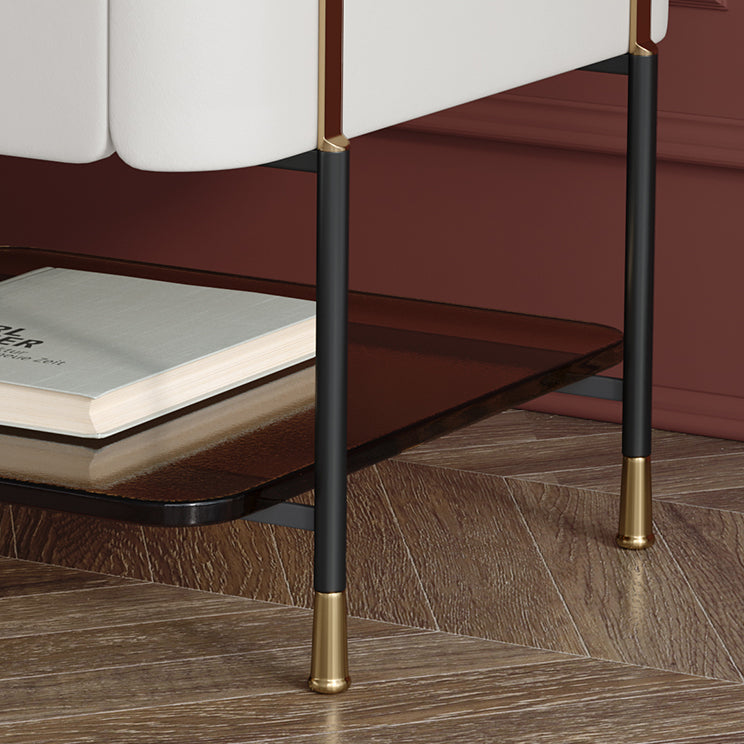 Contemporary Storage Night Table 1 Drawer Wood Bed Nightstand