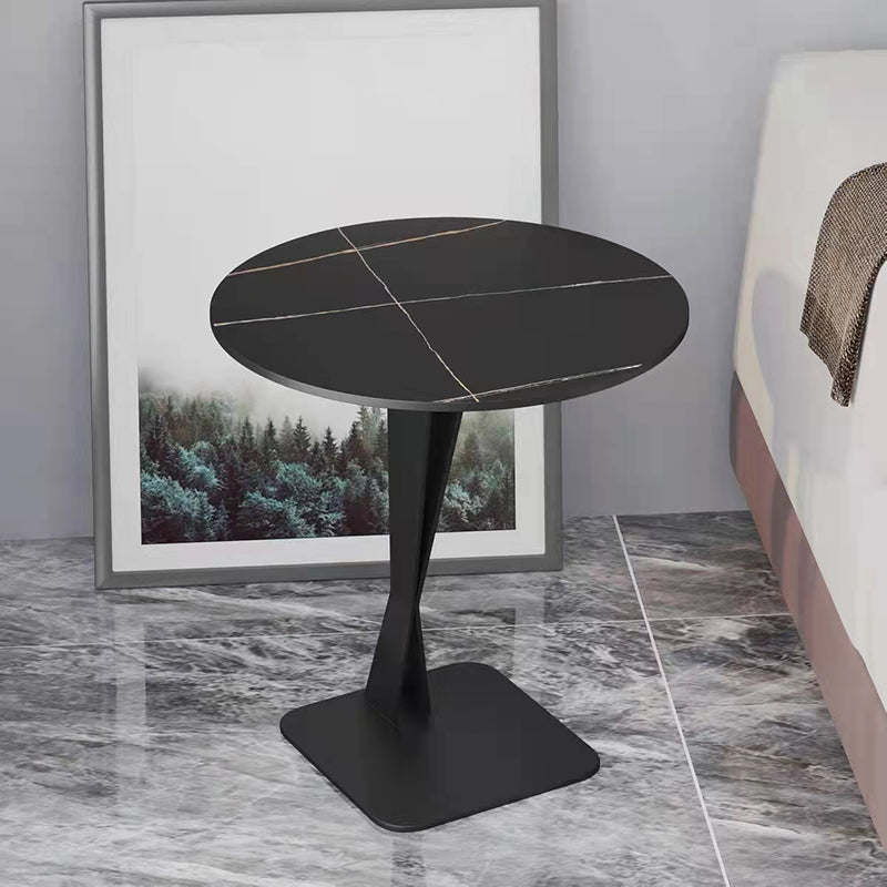 One Single Modern Round Pedestal Coffee Table for Living Room