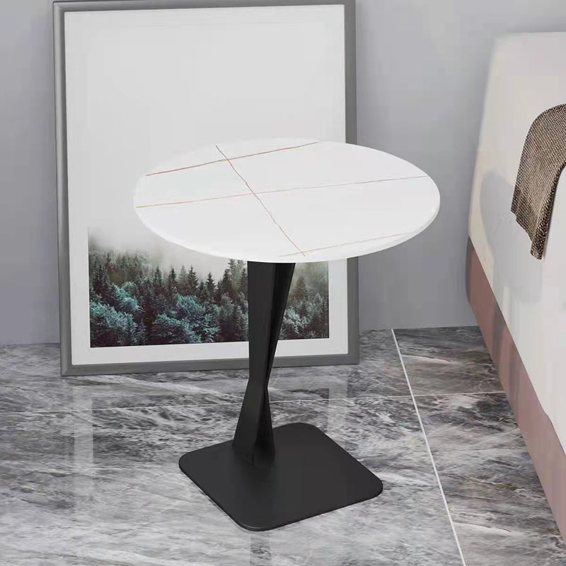 One Single Modern Round Pedestal Coffee Table for Living Room
