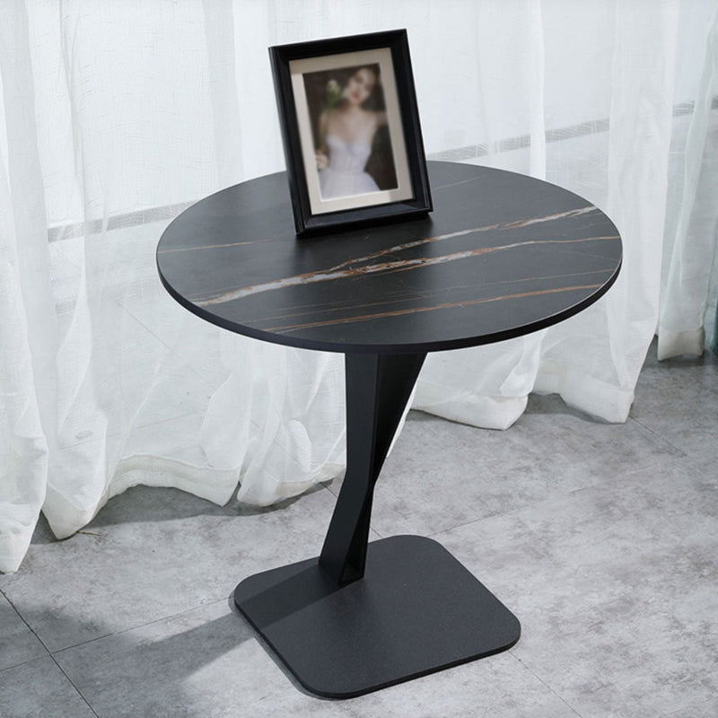 One Single Modern Round Pedestal Coffee Table for Living Room