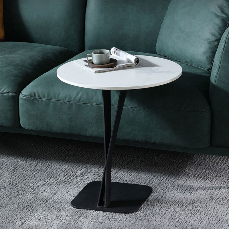 One Single Modern Round Pedestal Coffee Table for Living Room