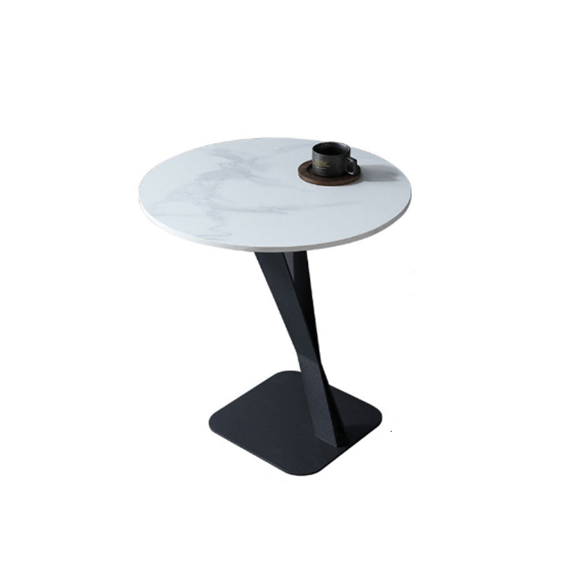 One Single Modern Round Pedestal Coffee Table for Living Room