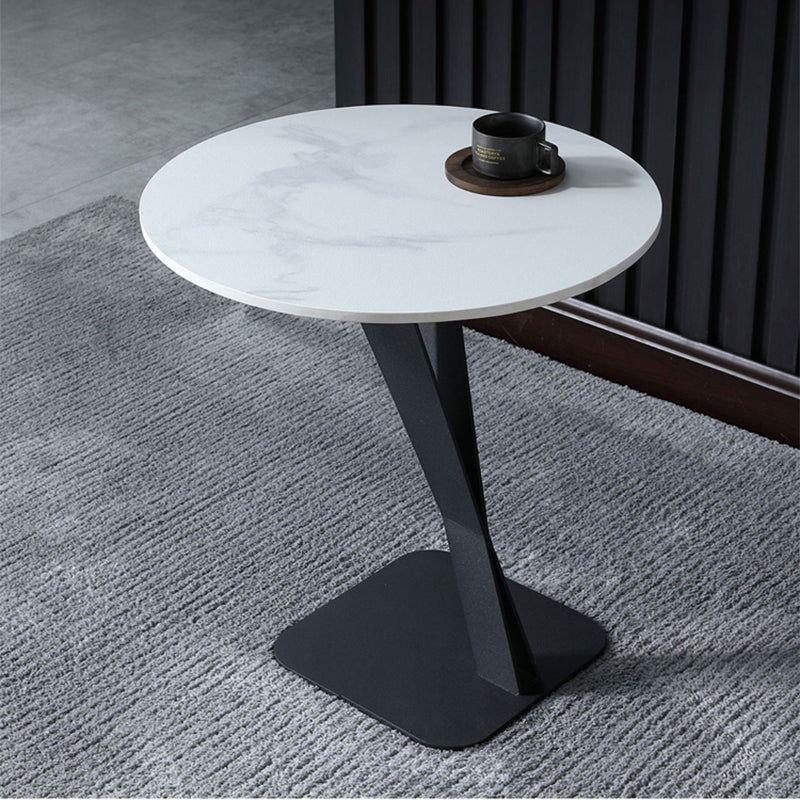 One Single Modern Round Pedestal Coffee Table for Living Room