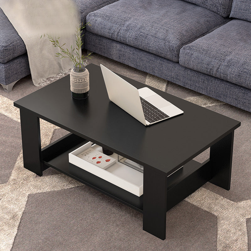Rectangular Coffee Table Scandinavian Wood Four Legs Coffee Cocktail Table