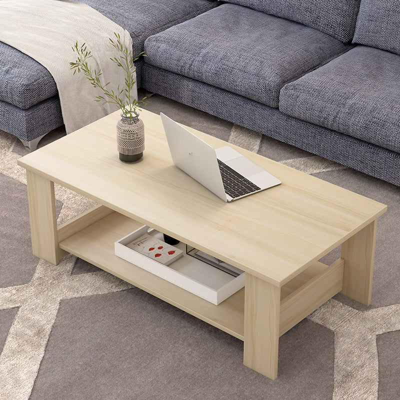 Rectangular Coffee Table Scandinavian Wood Four Legs Coffee Cocktail Table