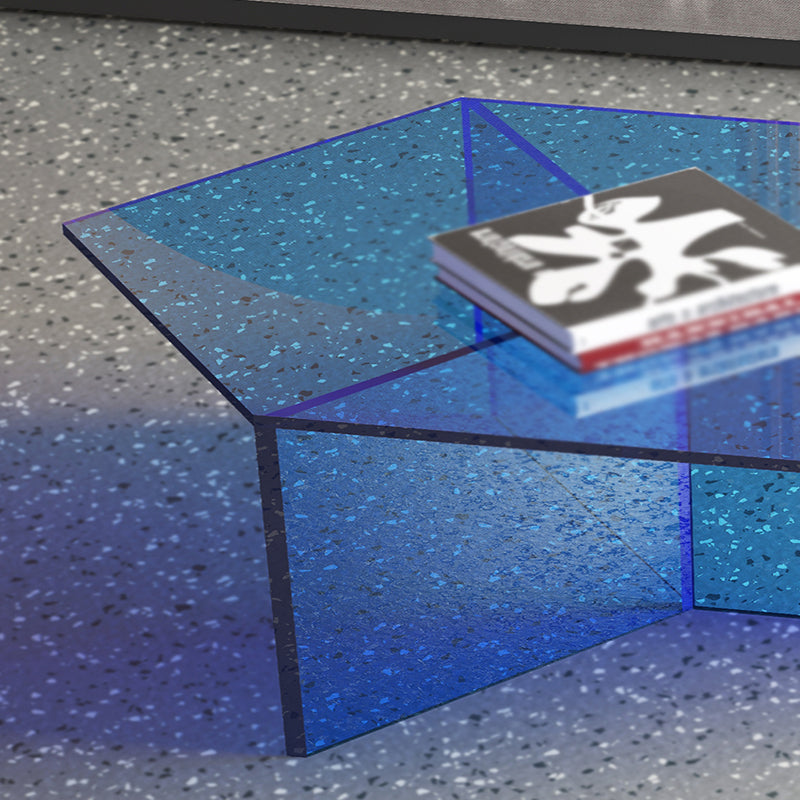 1 Single Modern Plastic Coffee Table with Three Legs for Living Room