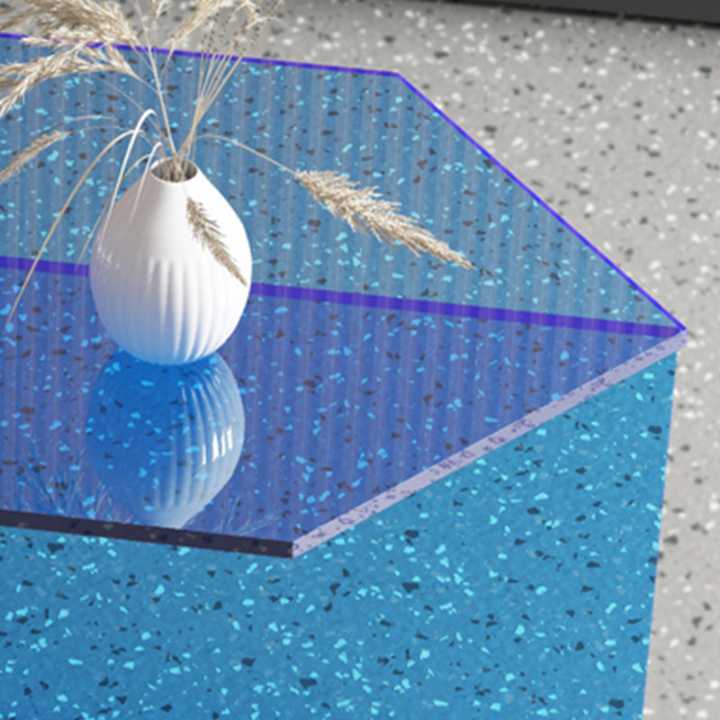 1 Single Modern Plastic Coffee Table with Three Legs for Living Room