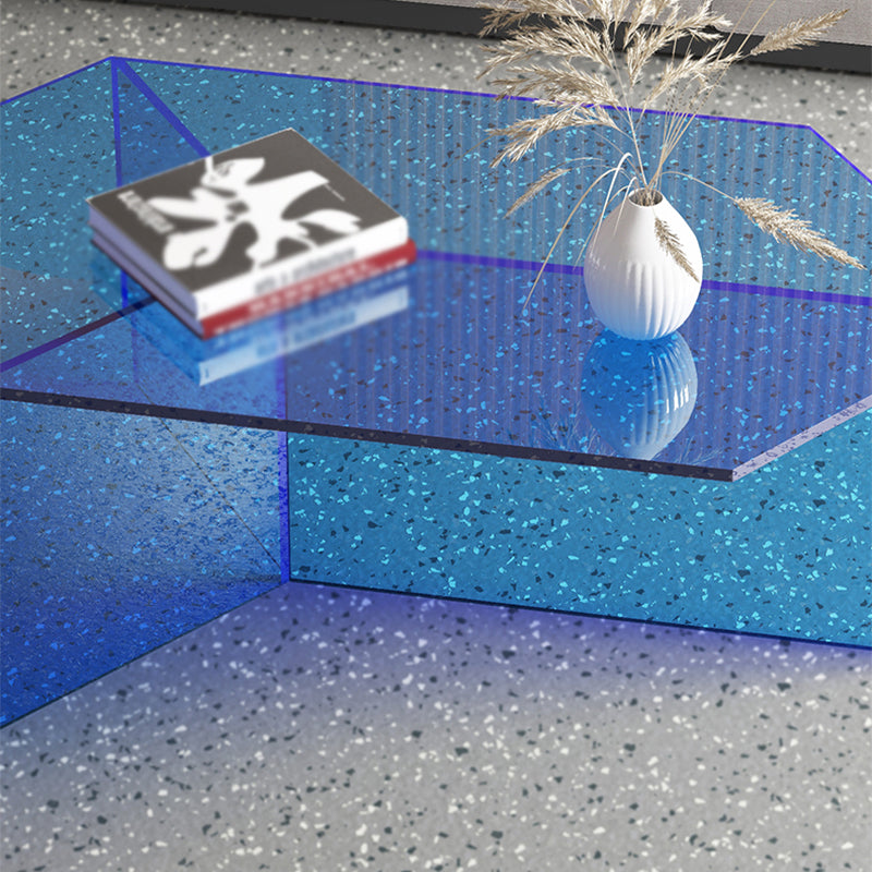 1 Single Modern Plastic Coffee Table with Three Legs for Living Room