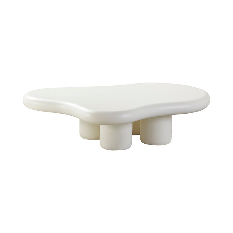 White/black Four Legs Coffee Table Plastic Cocktail Table for Living Room