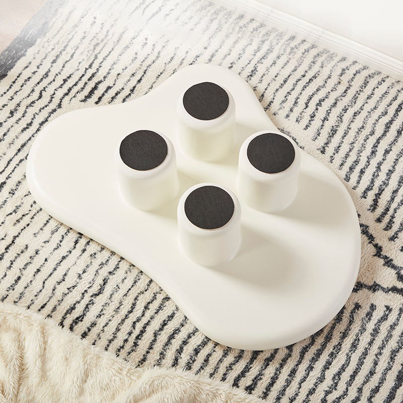 White/black Four Legs Coffee Table Plastic Cocktail Table for Living Room