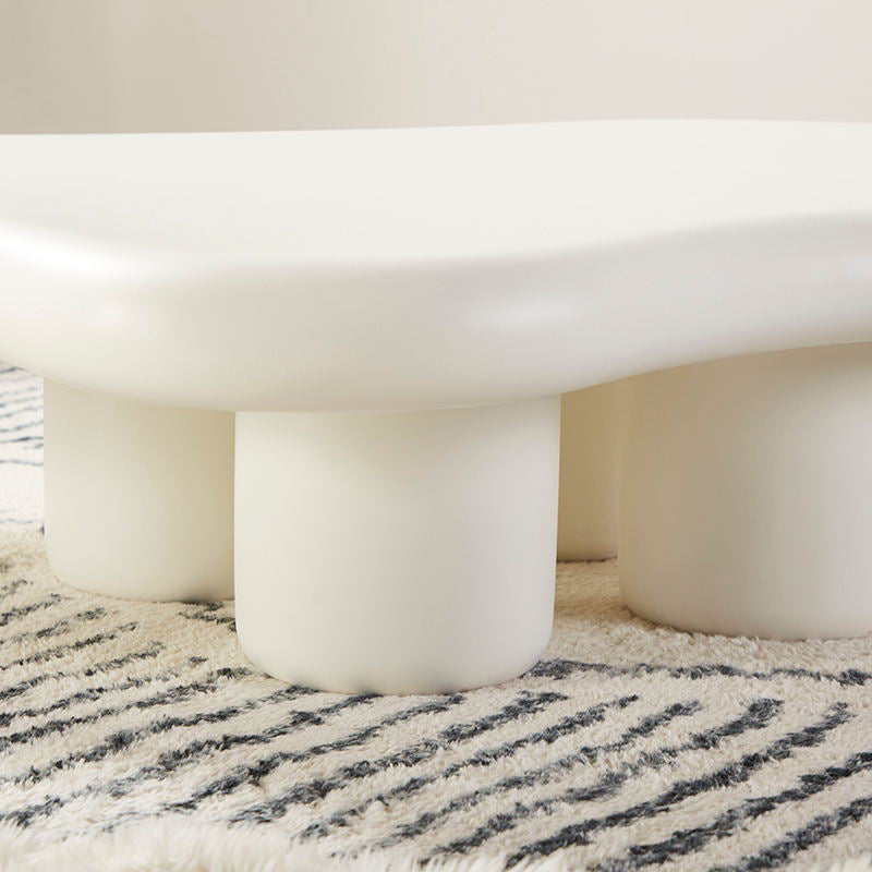 White/black Four Legs Coffee Table Plastic Cocktail Table for Living Room