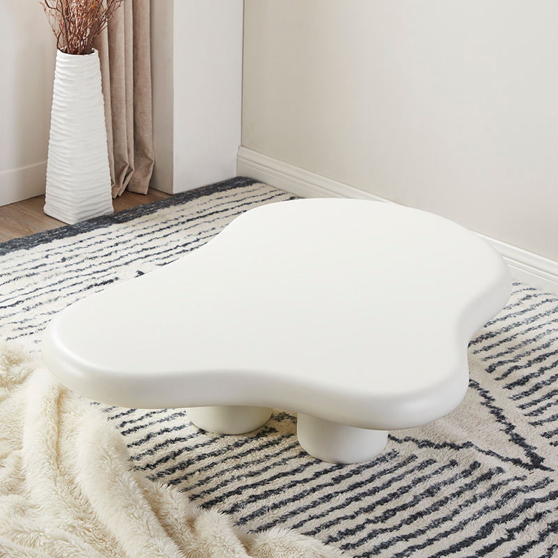 White/black Four Legs Coffee Table Plastic Cocktail Table for Living Room