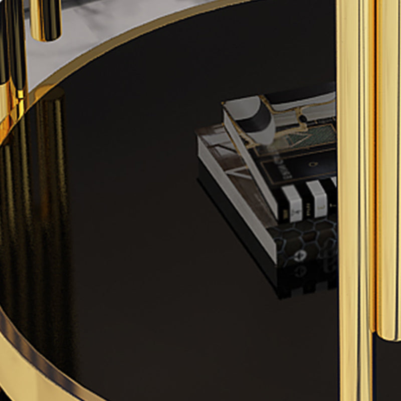 Marble/glass Round Coffee Table with Three Legs for Living Room