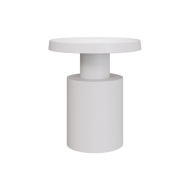 Modernism Black/White Pedestal 1 Coffee Table Round Metal Table