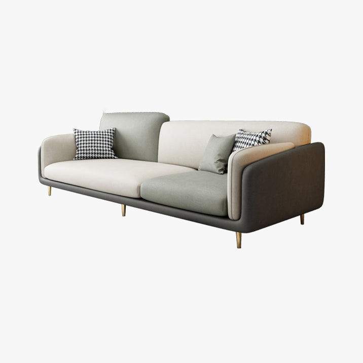 Contemporary Faux Leather Stain Resistant Standard Settee Couch