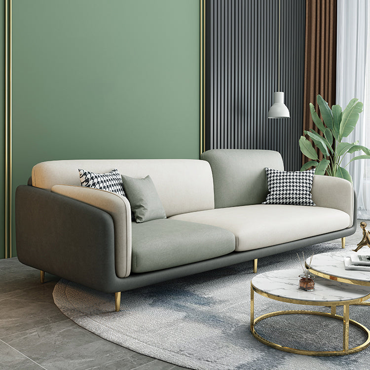 Contemporary Faux Leather Stain Resistant Standard Settee Couch