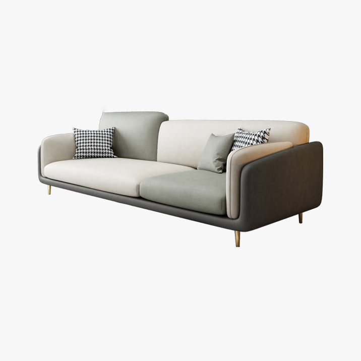 Contemporary Faux Leather Stain Resistant Standard Settee Couch
