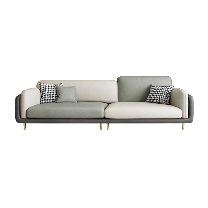 Contemporary Faux Leather Stain Resistant Standard Settee Couch