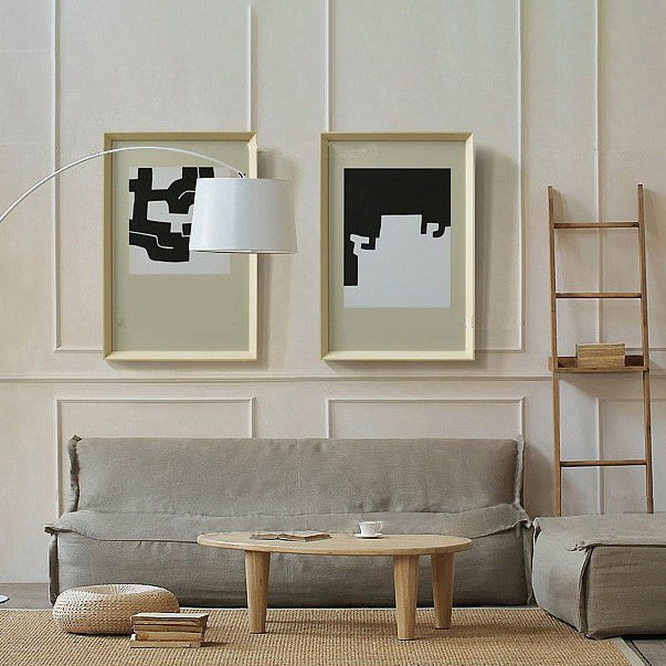 Gray Armless Sofa Washable Contemporary Sofa for Living Room, Apartment