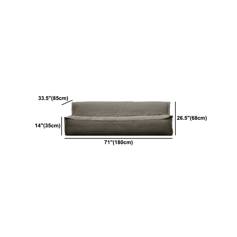 Gray Armless Sofa Washable Contemporary Sofa for Living Room, Apartment