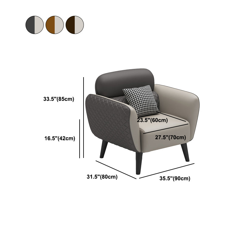 31.49" D x 33.46" H Flared Arm Sofa Faux Leather Sofa for Living Room