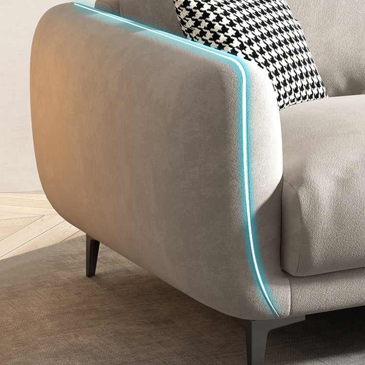Pillow Back 3-seater Sofa with Square Arm for Living Room 35.43" High