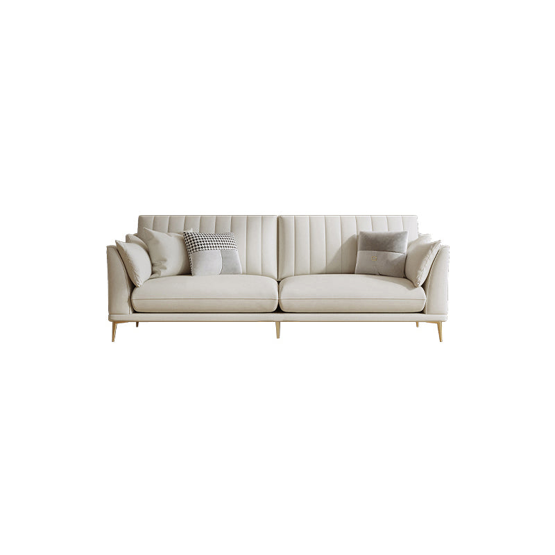 Faux Leather Sofa 35.43" D x 36.22" H Square Arm Sofa for Living Room