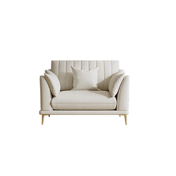 Faux Leather Sofa 35.43" D x 36.22" H Square Arm Sofa for Living Room