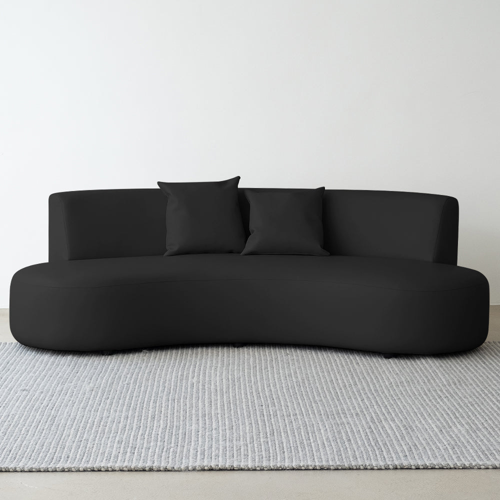 Contemporary Standard Armless Sofa Curved Sofa for Living Room, Apartment