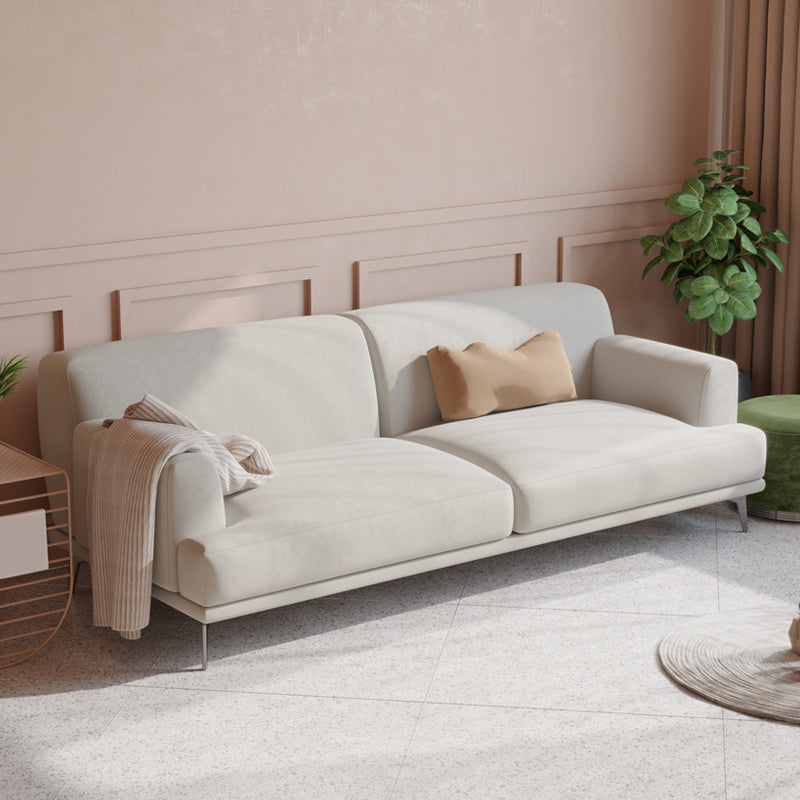 Velvet Tight Back Sofa with Recessed Arm for Living Room 31.5" High