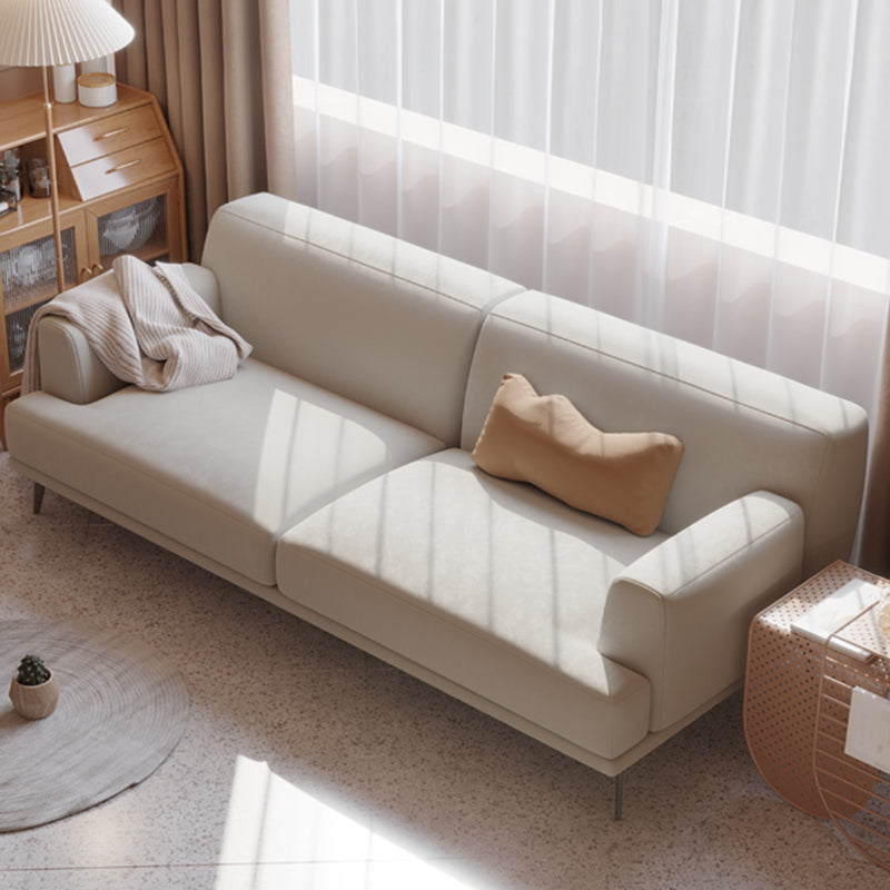 Velvet Tight Back Sofa with Recessed Arm for Living Room 31.5" High
