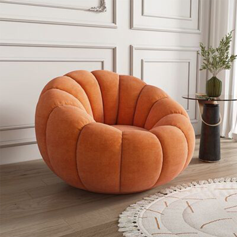 Modern Velvet / Wool Blend Accent Chair, 100 Wide Fixed Back Chair and Ottoman